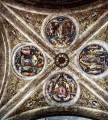 El techo con cuatro medallones renacentista Pietro Perugino